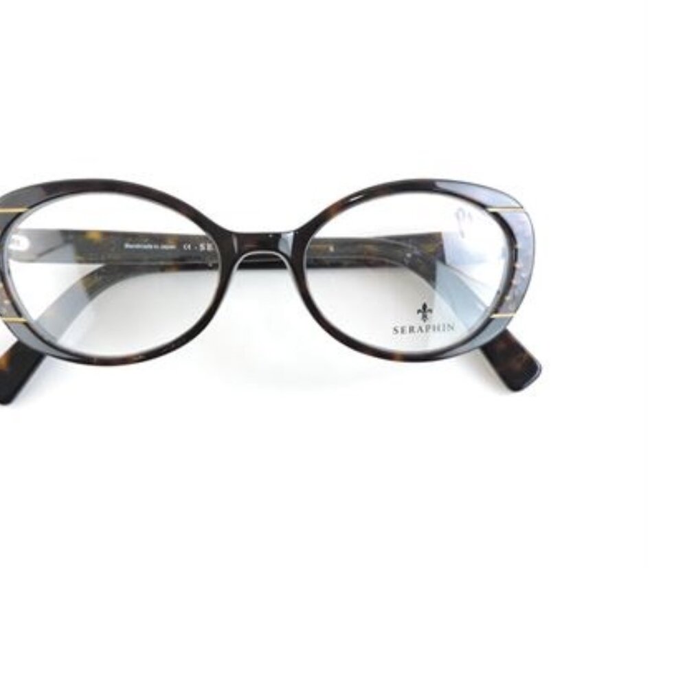 NWOT Seraphin Ann 8528 Tortoise Handmade Eyeglass Frames (52/18/140)